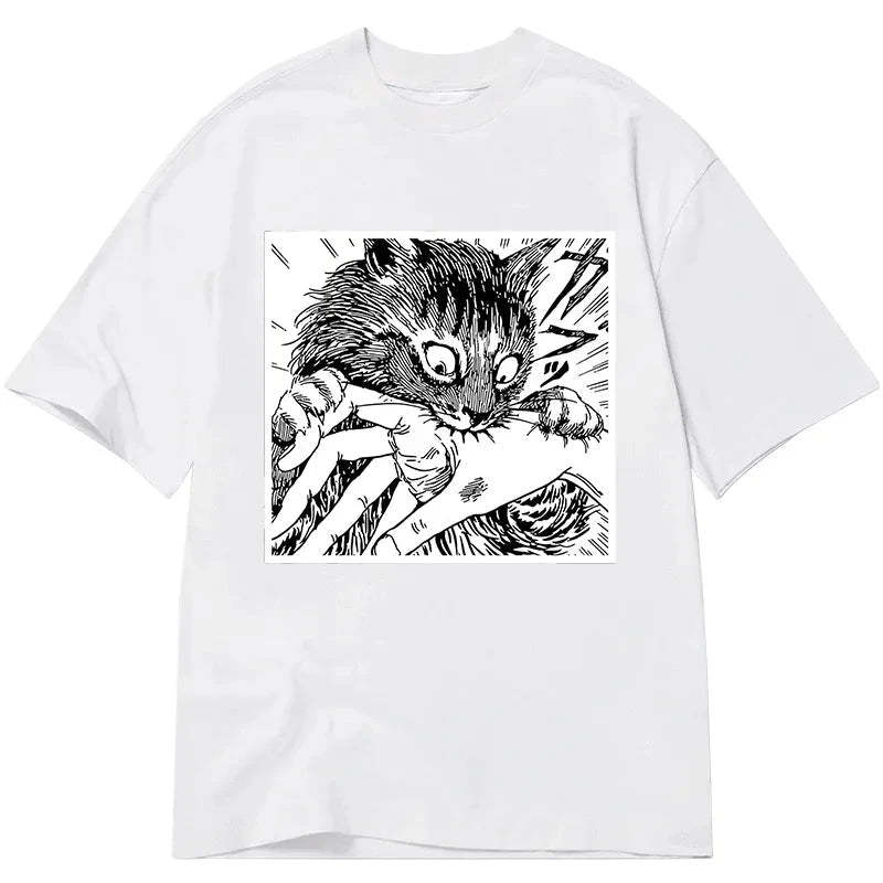 Tokyo-Tiger Creepy Cat Anime Horror Anteater Classic T-Shirt