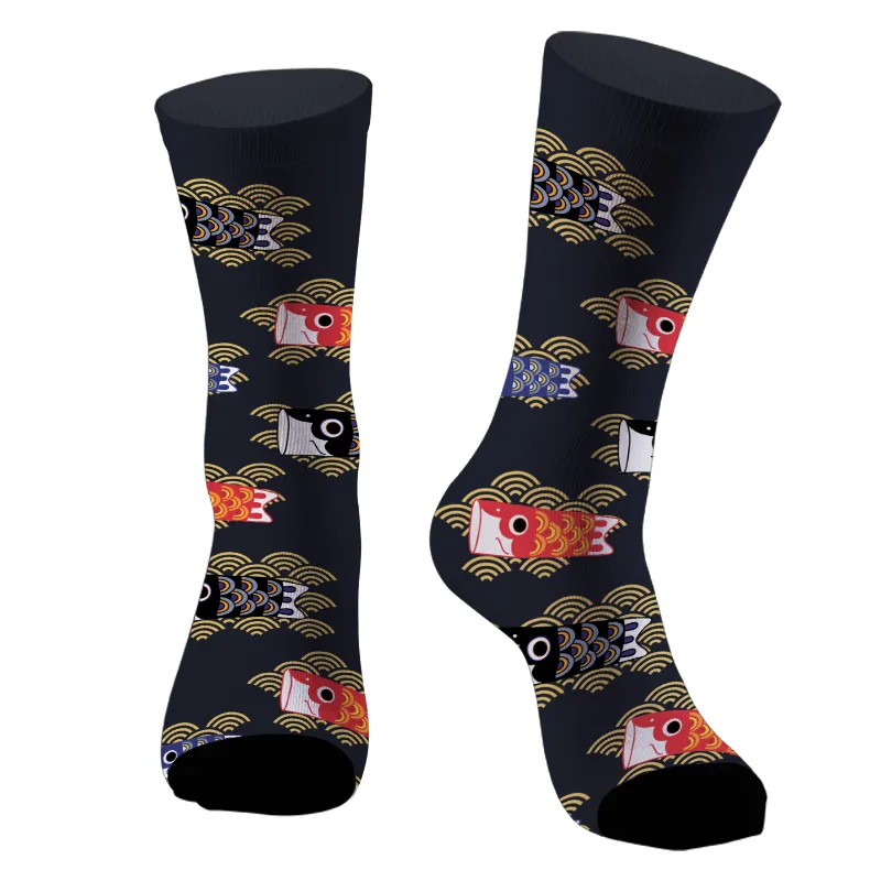 Tokyo-Tiger Japanese Carp Flag Socks