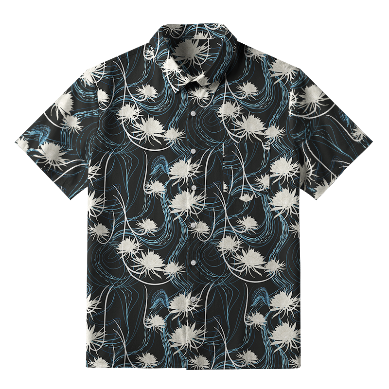 Tokyo-Tiger Graceful Daisy Button-up Shirt