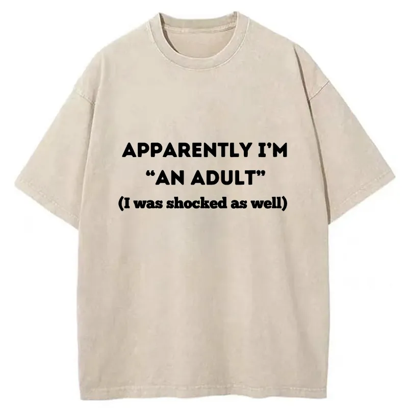 Tokyo-Tiger I Was Shocked That I Had Become An Adult Washed T-Shirt