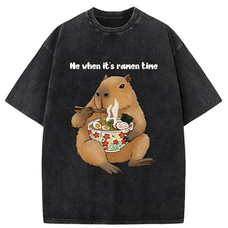 Tokyo-Tiger Eat Ramen During My Breaks Washed T-Shirt