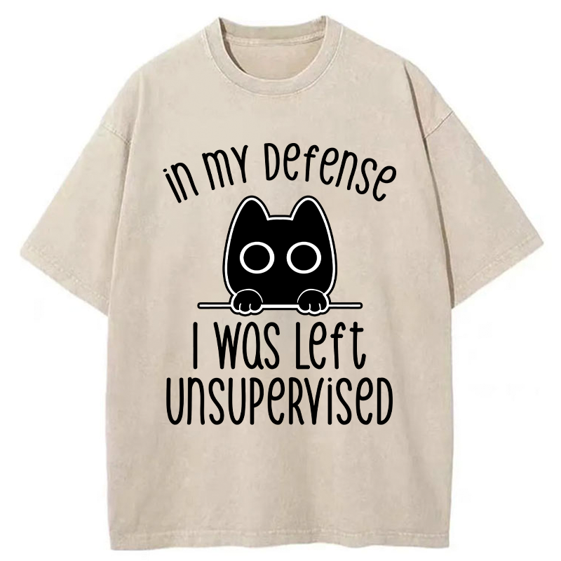 Tokyo-Tiger Defending Cat Funny Washed T-Shirt