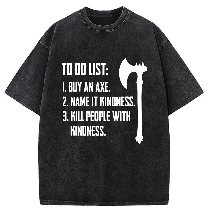 Tokyo-Tiger Axe Joke Washed T-Shirt