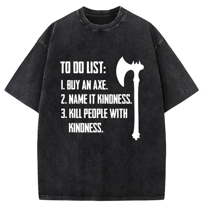 Tokyo-Tiger Axe Joke Washed T-Shirt