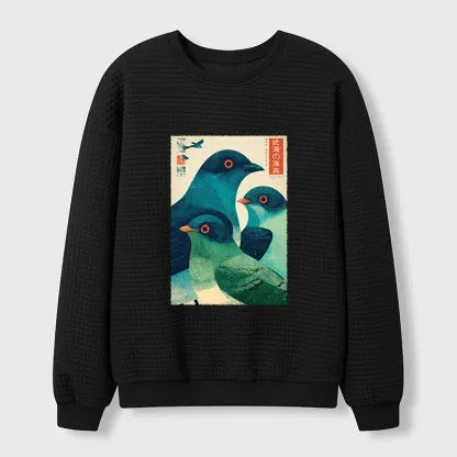 Tokyo-Tiger Petrels Of The Painted Sea Waffle Sweatshirt