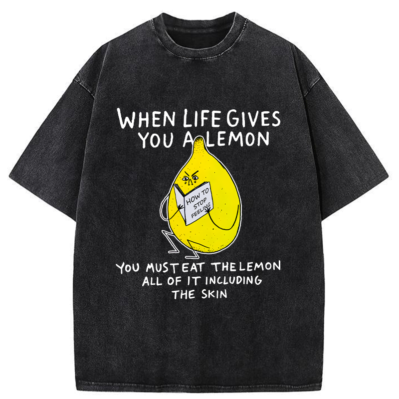 Tokyo-Tiger Learn How To Stop Feeling Pain Washed T-Shirt