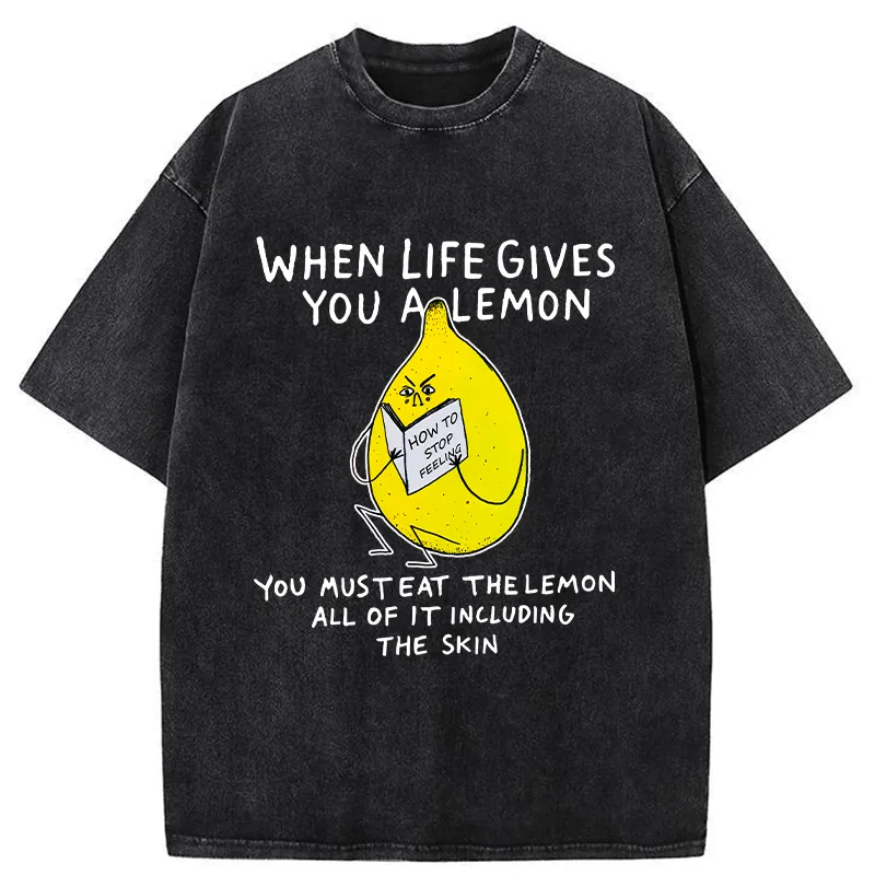 Tokyo-Tiger Learn How To Stop Feeling Pain Washed T-Shirt