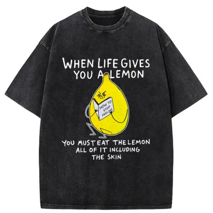 Tokyo-Tiger Learn How To Stop Feeling Pain Washed T-Shirt