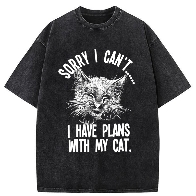 Tokyo-Tiger I Have An Agreement With My Cat Washed T-Shirt