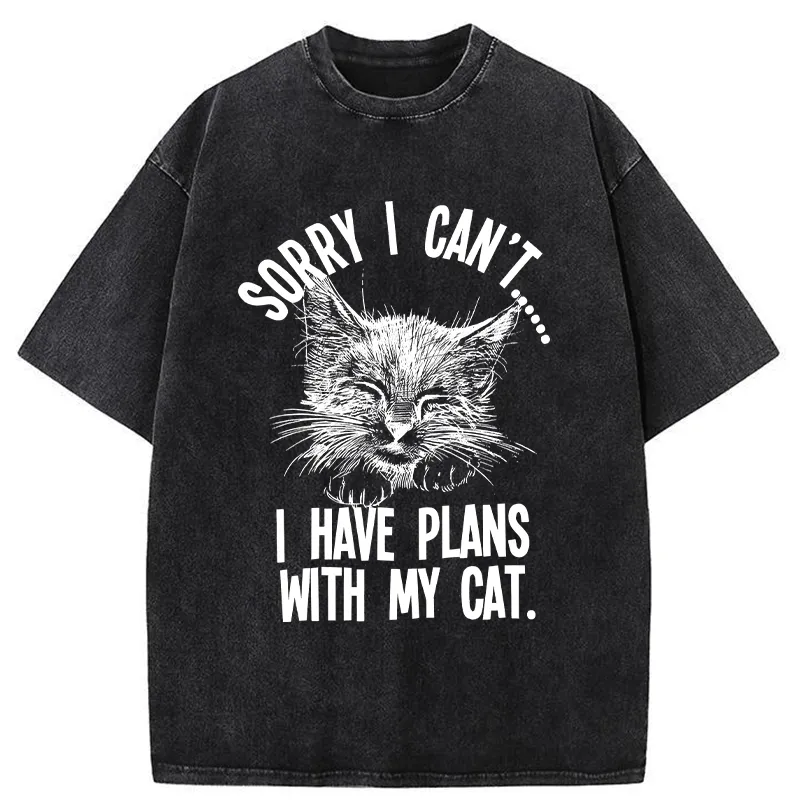 Tokyo-Tiger I Have An Agreement With My Cat Washed T-Shirt