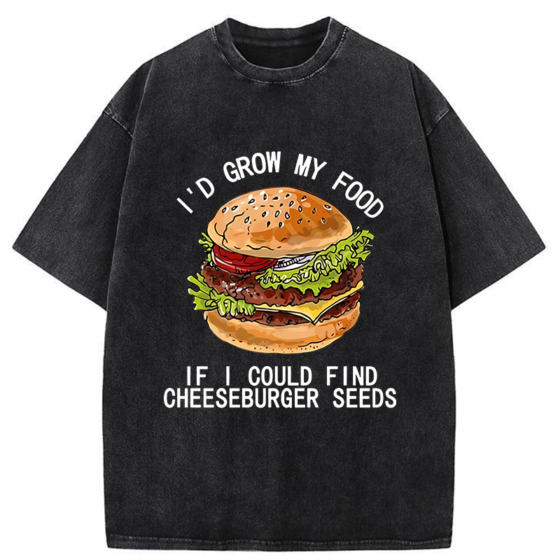 Tokyo-Tiger Looking For Hamburger Seeds Washed T-Shirt