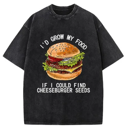 Tokyo-Tiger Looking For Hamburger Seeds Washed T-Shirt