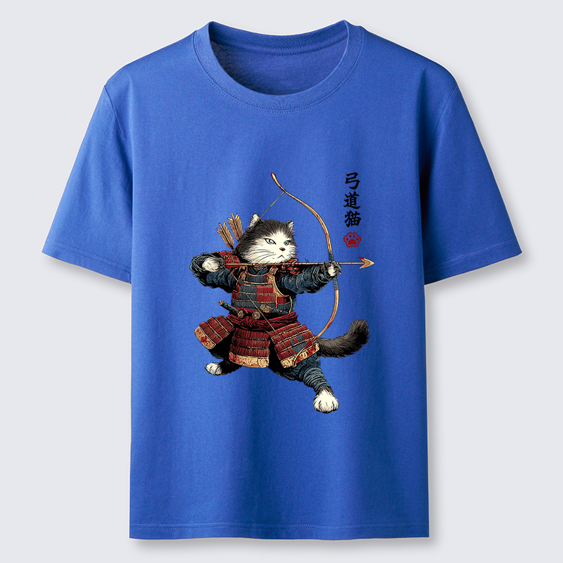 Tokyo-Tiger Kyudo Samurai Cat Classic T-Shirt