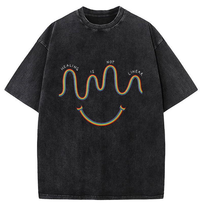 Tokyo-Tiger Face Treatment With A Smile Washed T-Shirt