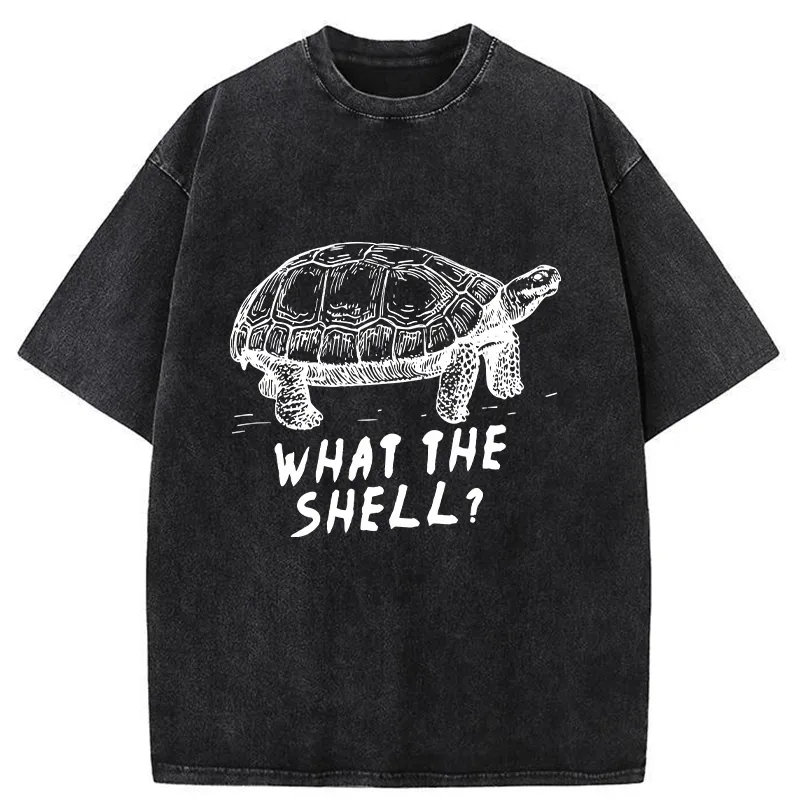 Tokyo-Tiger Funny What The Hell ?Washed T-Shirt