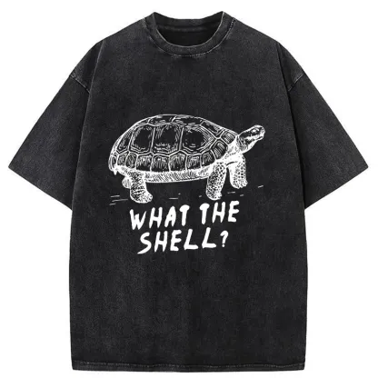 Tokyo-Tiger Funny What The Hell ?Washed T-Shirt