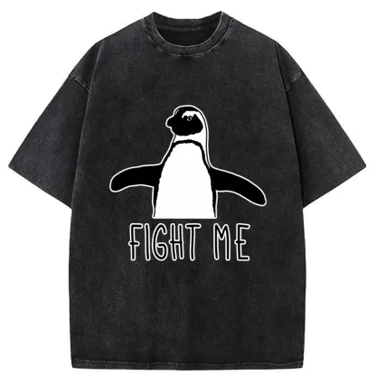 Tokyo-Tiger Fighting Penguins Washed T-Shirt