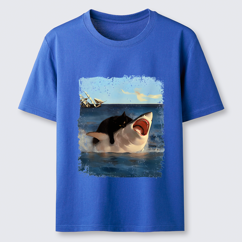 Tokyo-Tiger Cat Bites Shark Classic T-Shirt