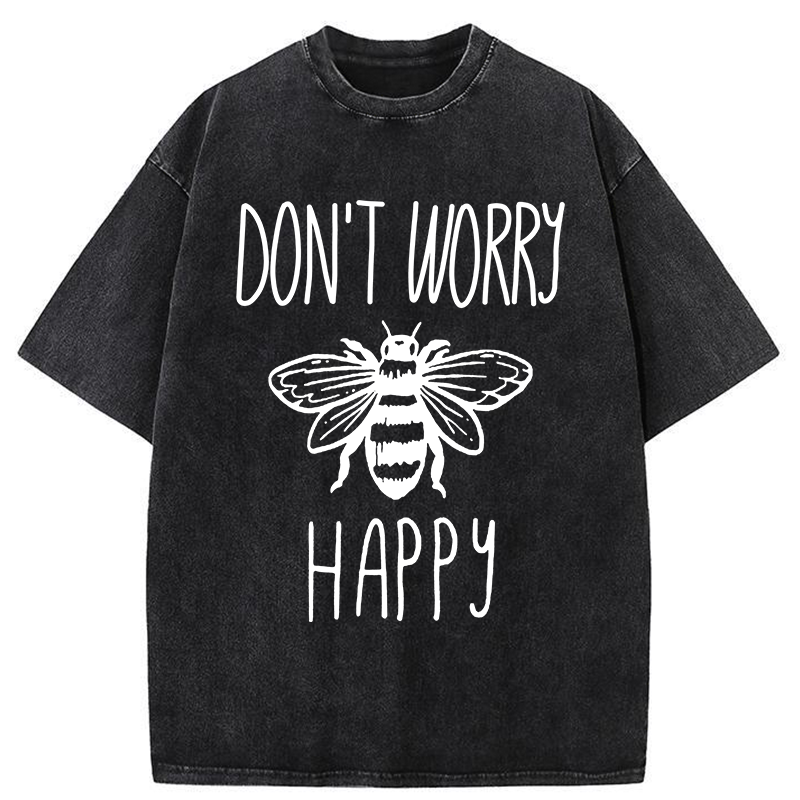 Tokyo-Tiger Don’t Worry Be Happy Washed T-Shirt