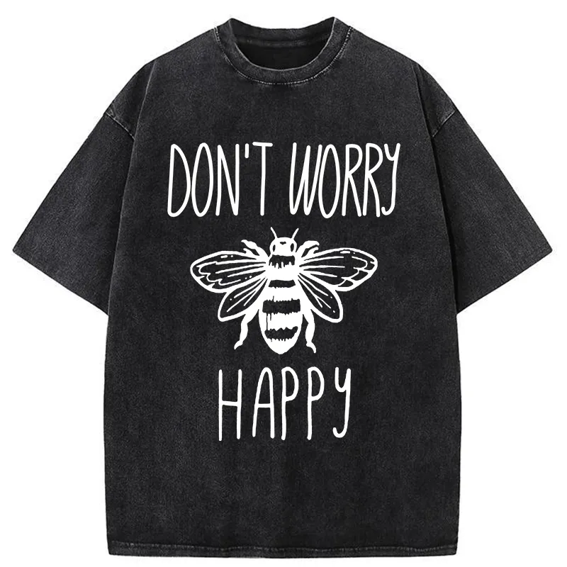 Tokyo-Tiger Don’t Worry Be Happy Washed T-Shirt