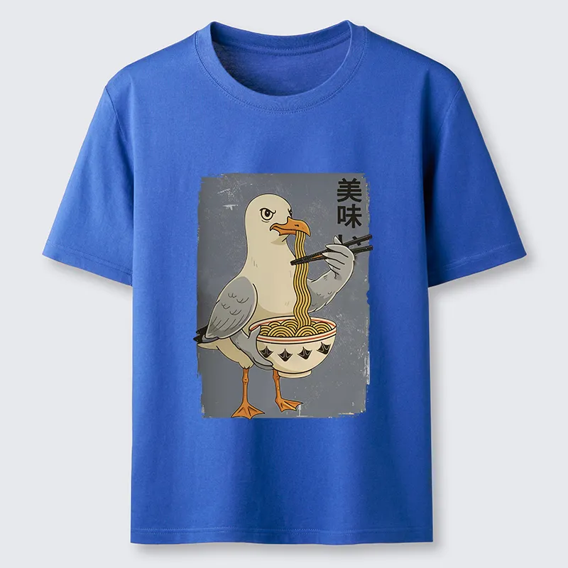 Tokyo-Tiger Pigeons Eating Ramen Classic T-Shirt