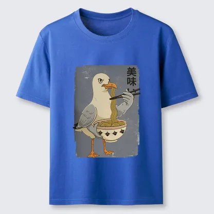 Tokyo-Tiger Pigeons Eating Ramen Classic T-Shirt