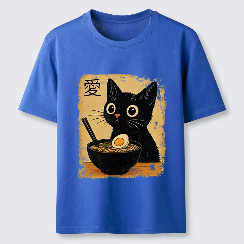 Tokyo-Tiger The Black Cat Ate Ramen Classic T-Shirt