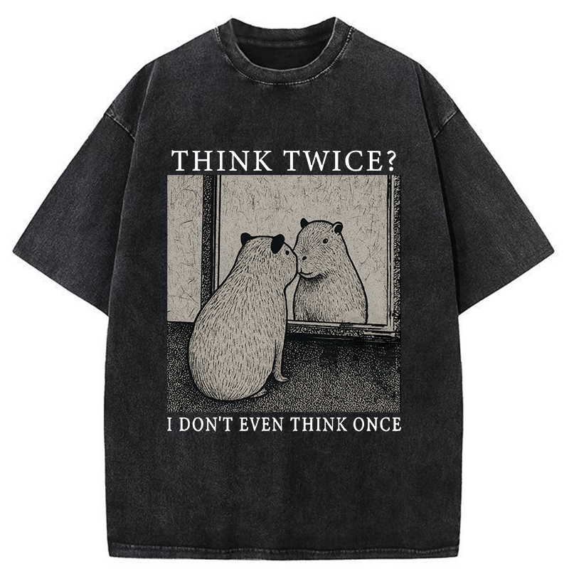 Tokyo-Tiger Capybara That Doesn't Think Washed T-Shirt