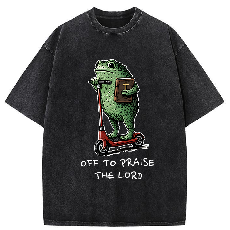 Tokyo-Tiger Off To Praise The Lord Washed T-Shirt