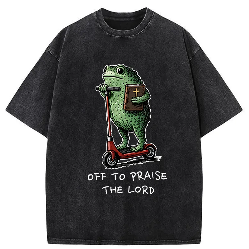 Tokyo-Tiger Off To Praise The Lord Washed T-Shirt