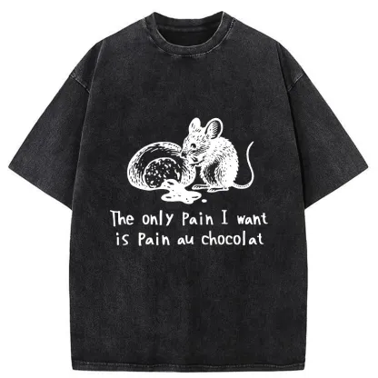 Tokyo-Tiger Chocolat Chocolate Bread Washed T-Shirt