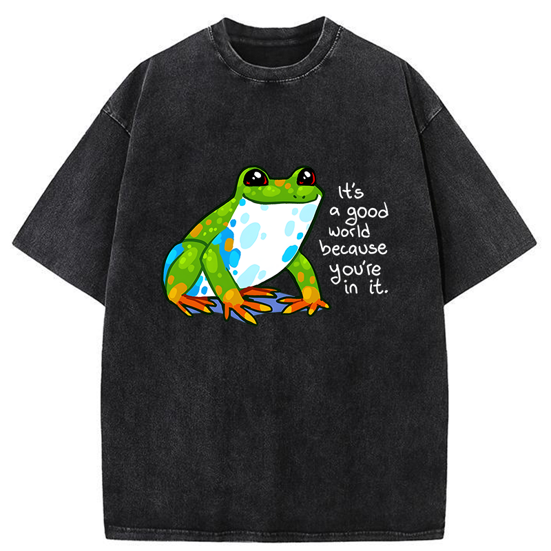 Tokyo-Tiger Smiling Frog Washed T-Shirt