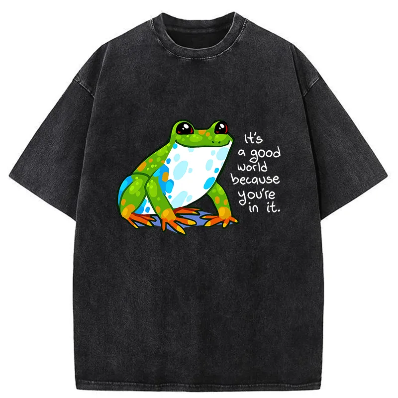 Tokyo-Tiger Smiling Frog Washed T-Shirt