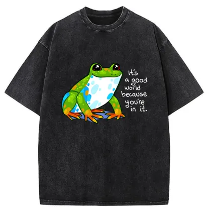 Tokyo-Tiger Smiling Frog Washed T-Shirt
