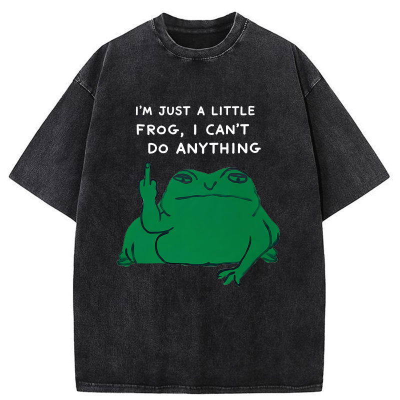 Tokyo-Tiger Frog Giving The Middle Finger Washed T-Shirt