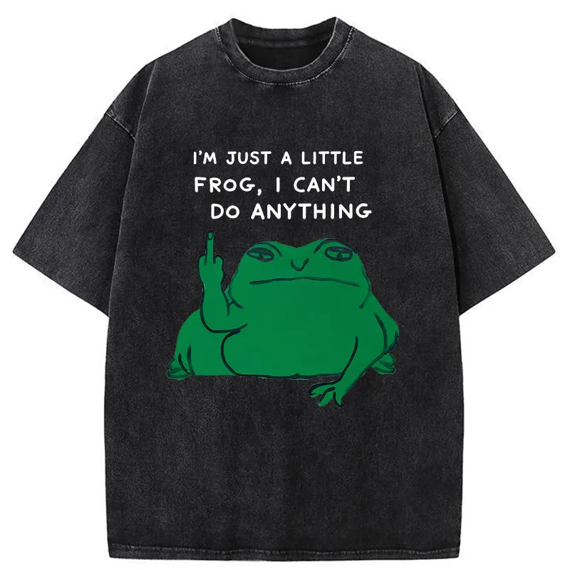 Tokyo-Tiger Frog Giving The Middle Finger Washed T-Shirt