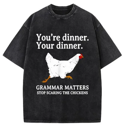 Tokyo-Tiger Don't Scare The Chickens Washed T-Shirt