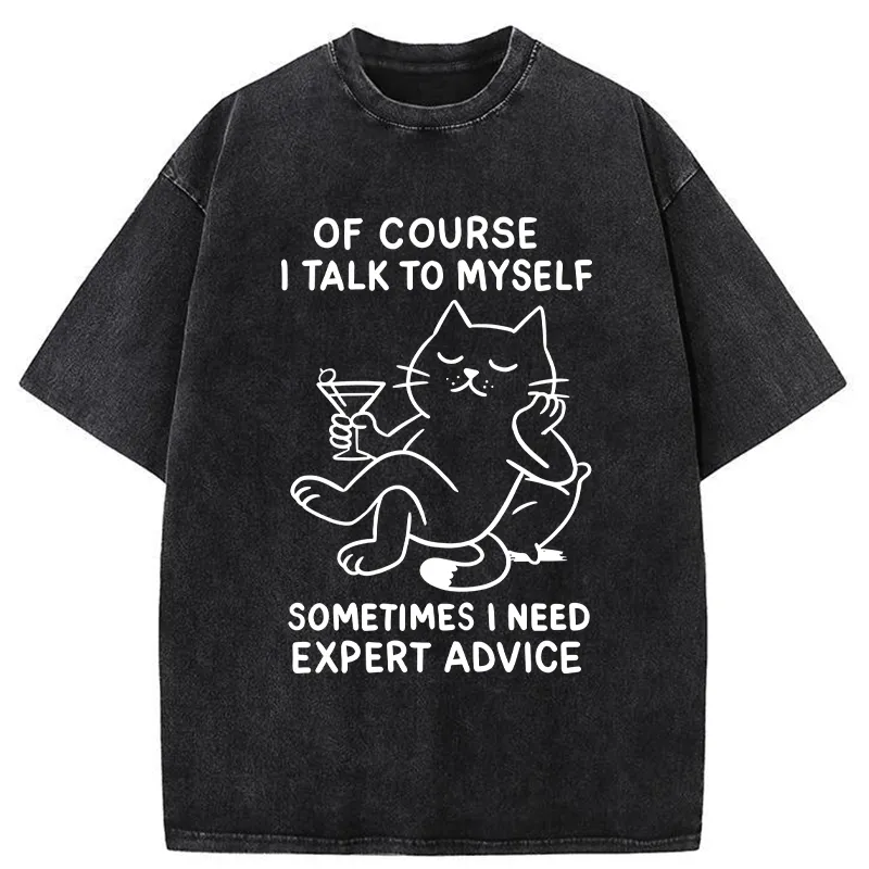 Tokyo-Tiger Cat Talking To Itself Washed T-Shirt