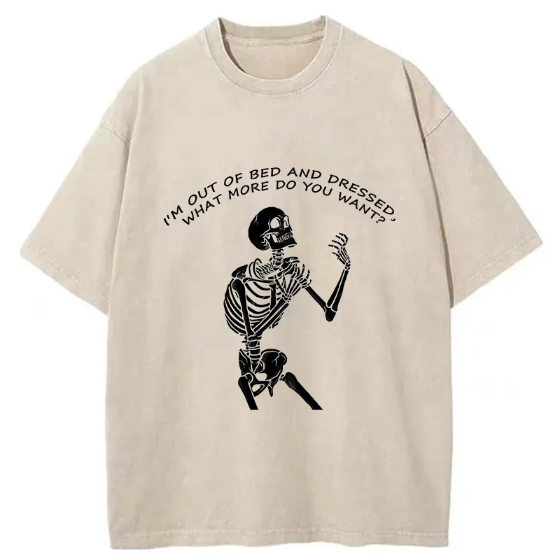 Tokyo-Tiger Skeleton Driven Mad Washed T-Shirt
