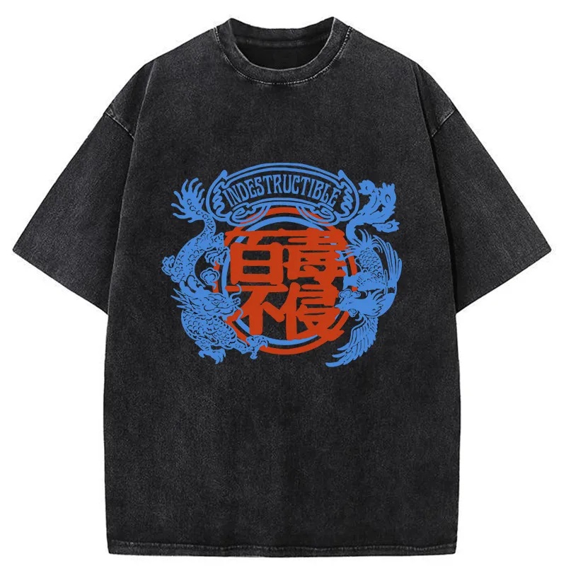 Tokyo-Tiger Indestructible Kanji Washed T-Shirt