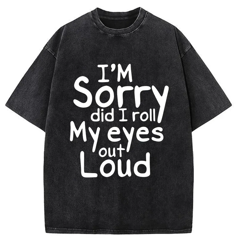 Tokyo-Tiger Rolling One's Eyes Funny Washed T-Shirt