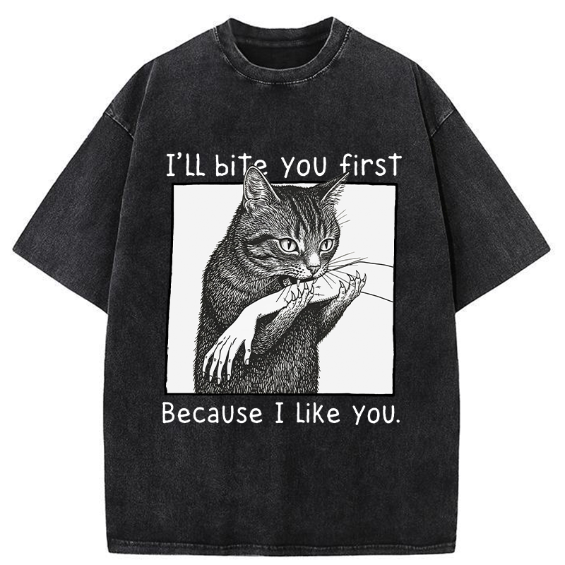 Tokyo-Tiger I Bit You Because I Love You So Much Washed T-Shirt