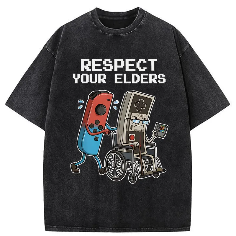Tokyo-Tiger Respect Your Elders Washed T-Shirt