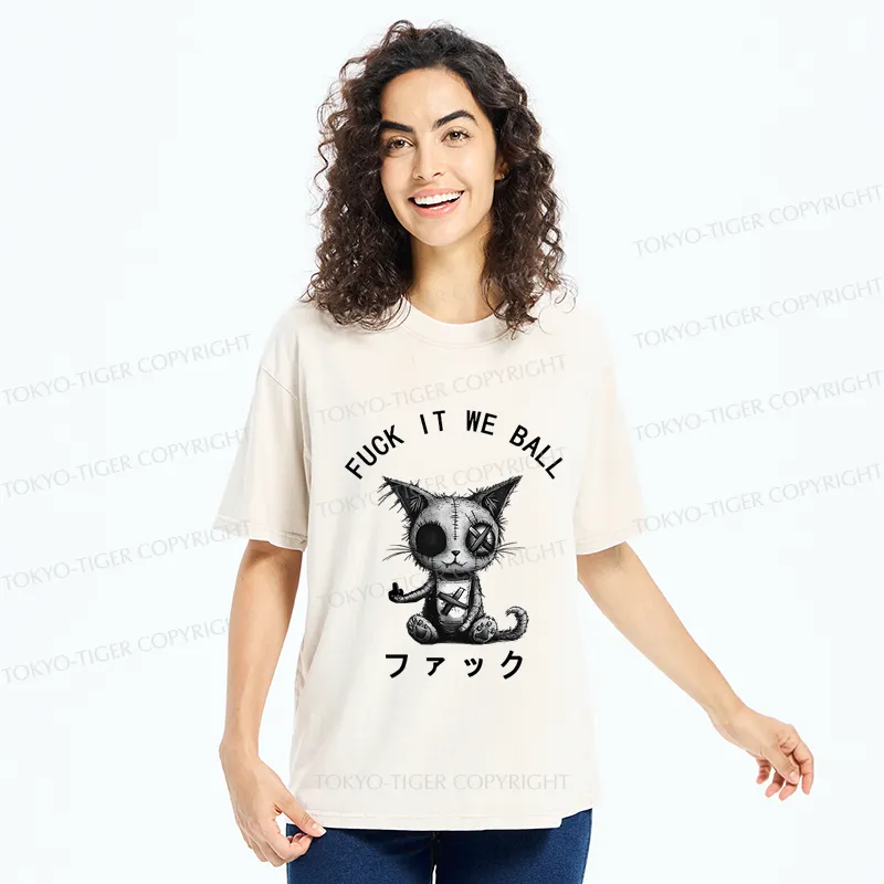 Tokyo-Tiger Fck It We Ball Washed T-Shirt