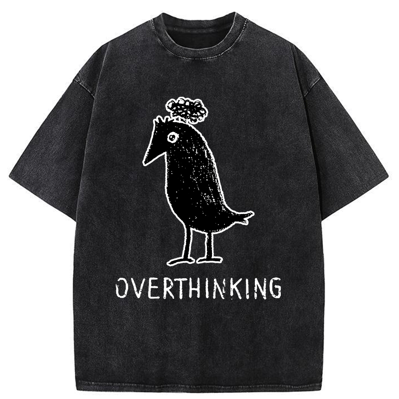 Tokyo-Tiger Overthinking Crow Washed T-Shirt