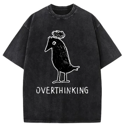 Tokyo-Tiger Overthinking Crow Washed T-Shirt