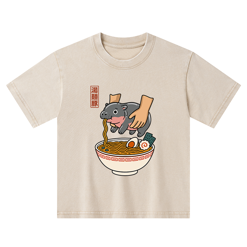 Tokyo-Tiger Noodles Got Me Kids Washed T-Shirt