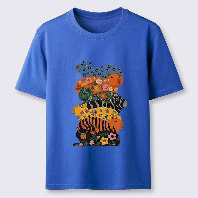 Tokyo-Tiger Cute Colorful Capybaras Classic T-Shirt