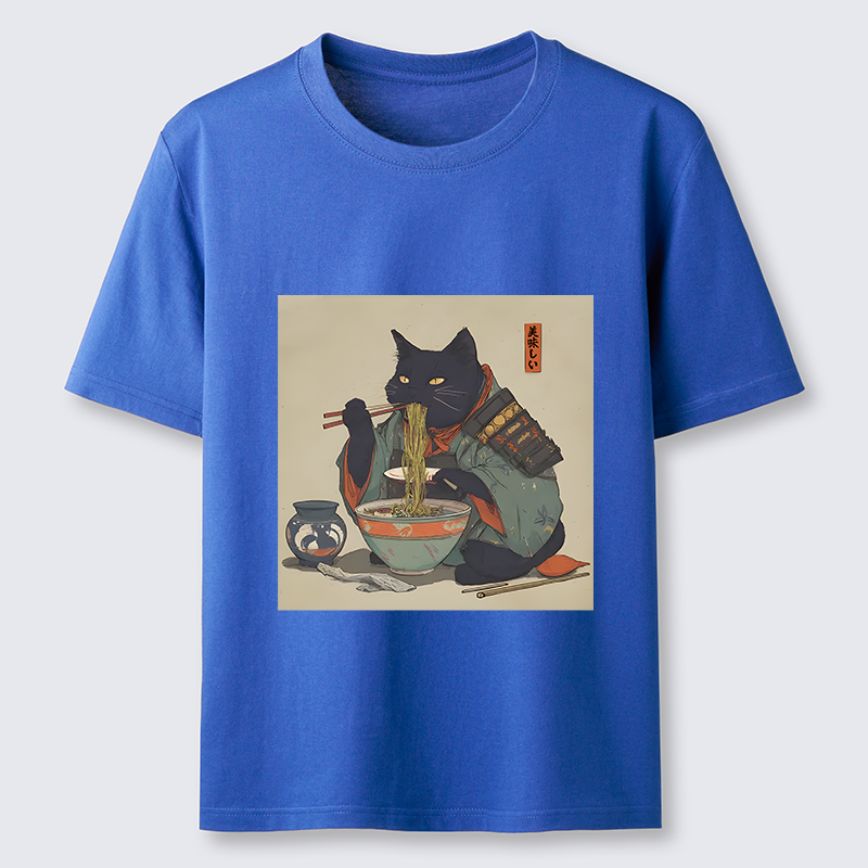 Tokyo-Tiger Cat Warrior Eating Ramen Classic T-Shirt