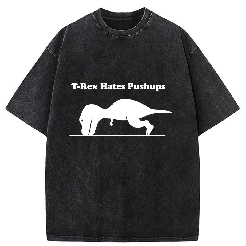 Tokyo-Tiger Dinosaurs Couldn't Do Push-ups Washed T-Shirt
